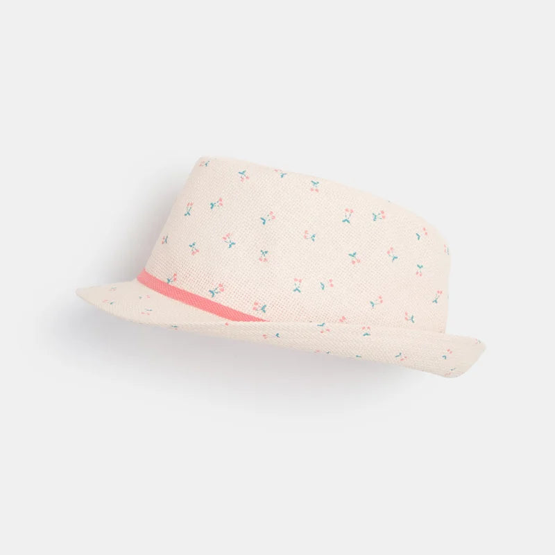 Meiteņu papīra saules cepure ar rozā apdruku