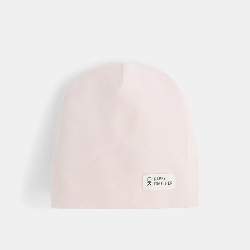 Meiteņu kokvilnas cepure - gaiši rozā