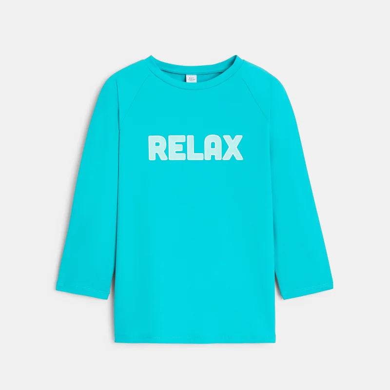 Anti-UV pludmales T-krekls RELAX, baseina zils, unisex