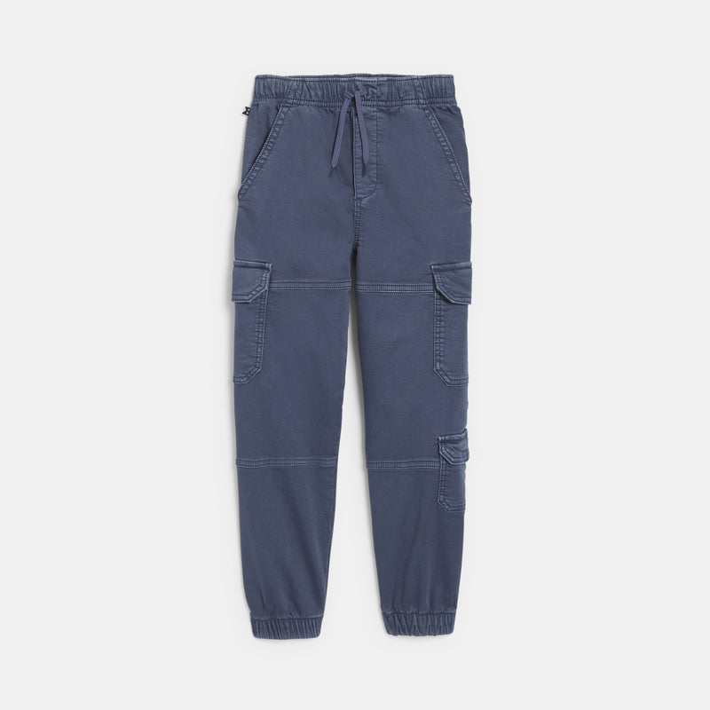 Zēnu auduma Cargo bikses, indigo zilas