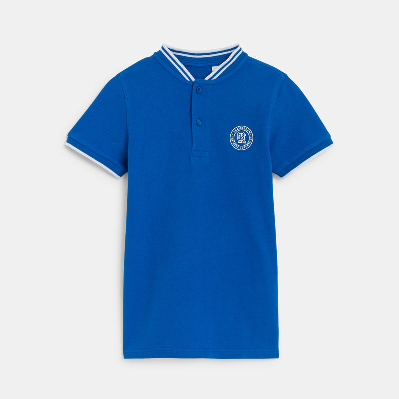 Zēnu Pique Jersey polo krekls, zils