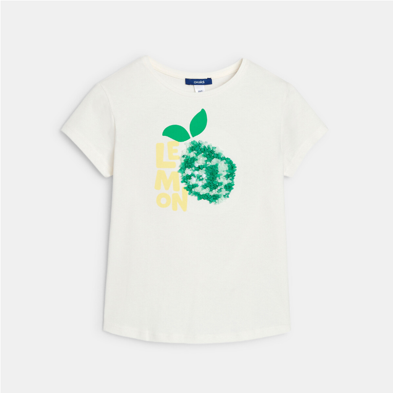 Meiteņu t-krekls LEMON, balts