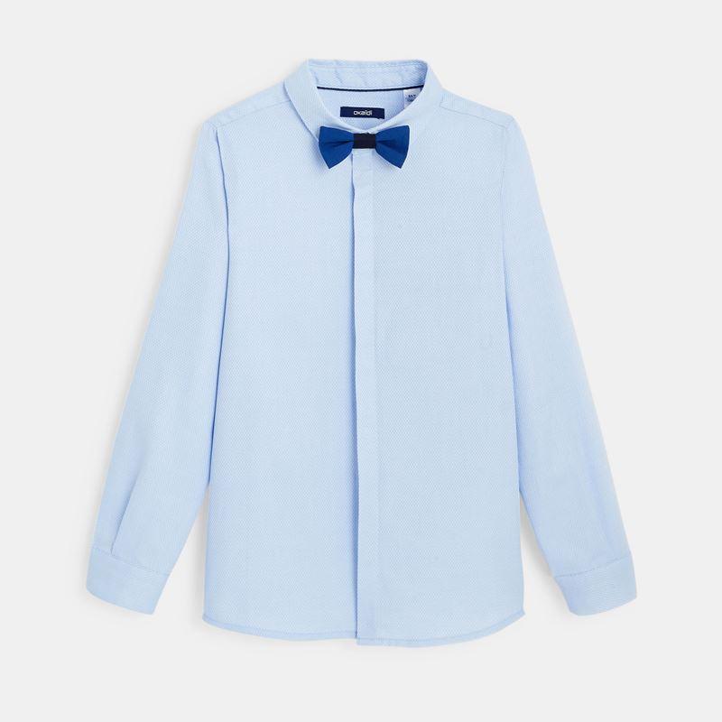 Zēnu klasisks krekls ar tauriņu, gaiši zils