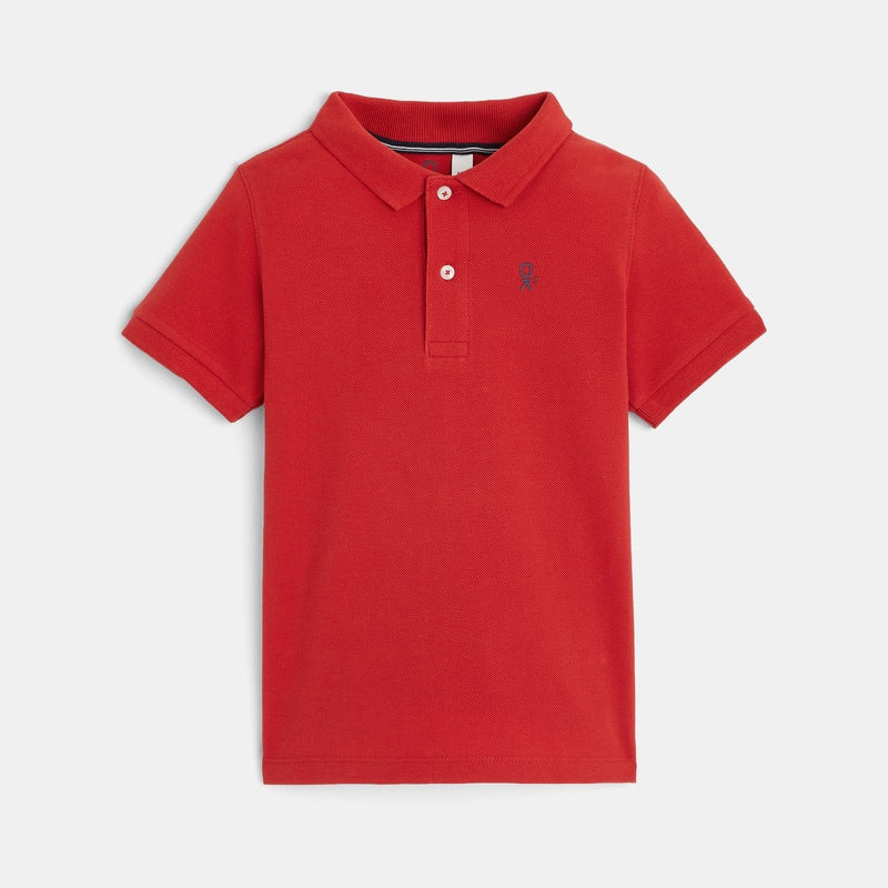 Zēnu klasisks polo krekls, sarkans