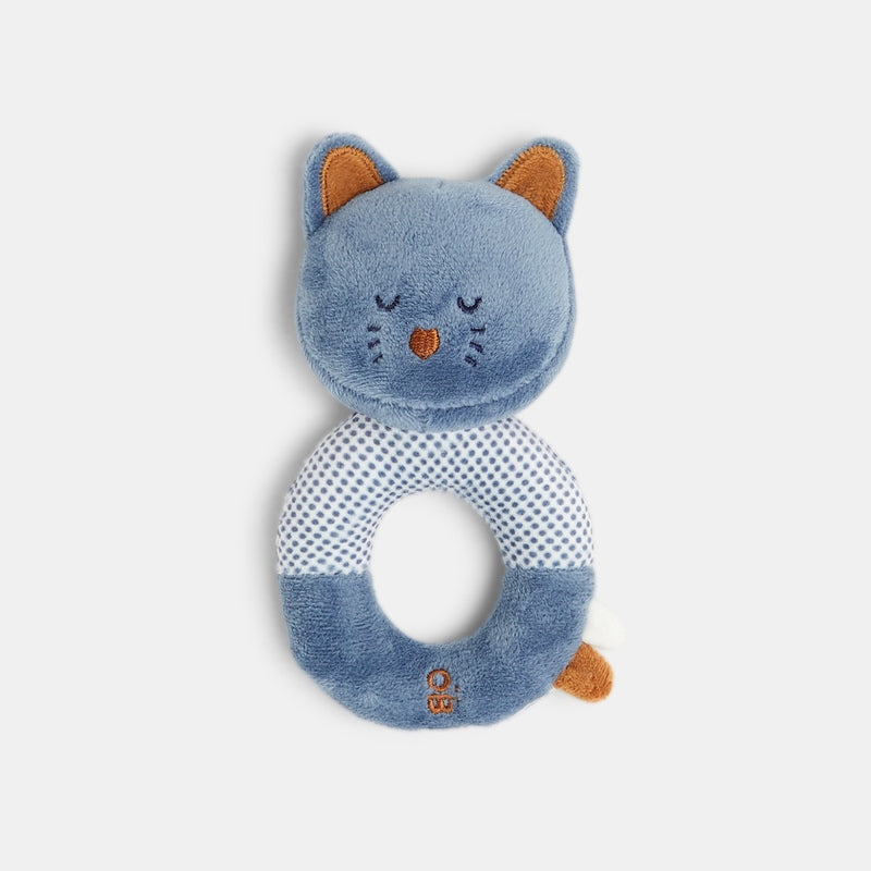 Jaundzimušo rotaļlieta kaķītis - grabulis, zils