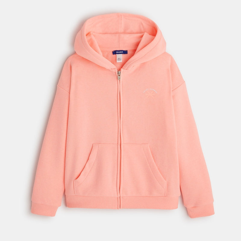 Meiteņu sporta jaka ar kapuci, rozā