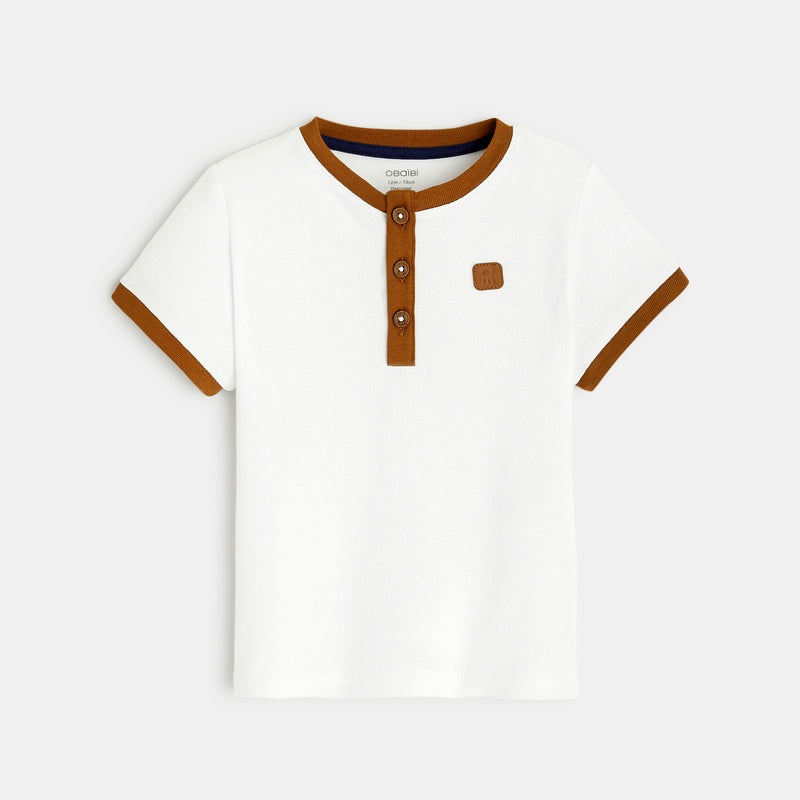 Polo T-krekls bez apkakles, maziem zēniem