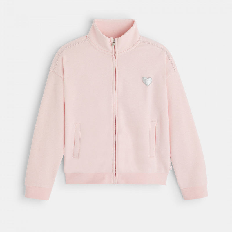 Meiteņu sporta jaka, gaiši rozā